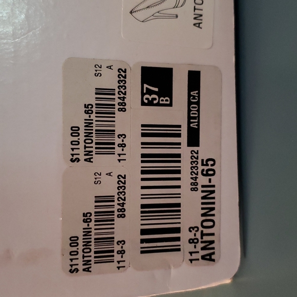 Brand new Aldo 'Antonini' platform suede pumpkin, tan and purple 5" heels - Picture 12 of 12